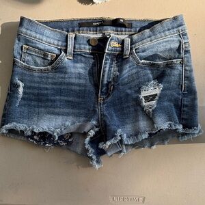 H&M Women's Distressed Blue Jean Shorts
